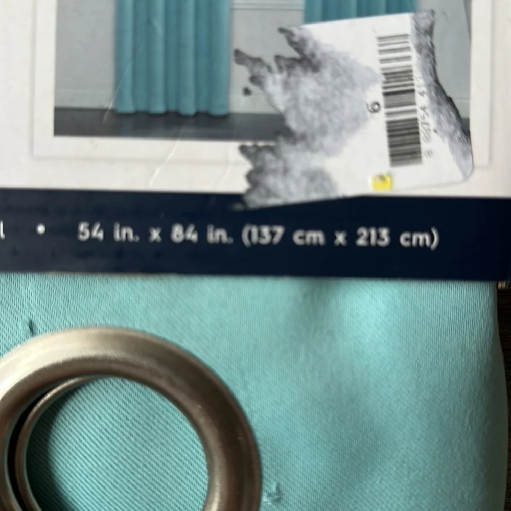 NWT Sun zero curtains, complete blackout 84 inch aqua